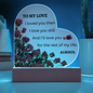 TO MY LOVE | ALWAYS | Heart Acrylic Plaque
