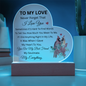 TO MY LOVE | Acrylic Heart Plaque