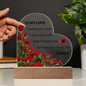 TO MY LOVE | ALWAYS | Heart Acrylic Plaque