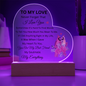 TO MY LOVE | Acrylic Heart Plaque