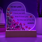 TO MY LOVE | ALWAYS | Heart Acrylic Plaque