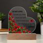 TO MY LOVE | ALWAYS | Heart Acrylic Plaque