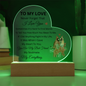 TO MY LOVE | Acrylic Heart Plaque