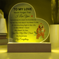 TO MY LOVE | Acrylic Heart Plaque